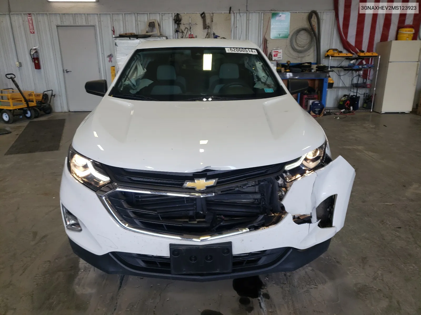 2021 Chevrolet Equinox Ls VIN: 3GNAXHEV2MS123923 Lot: 62060514