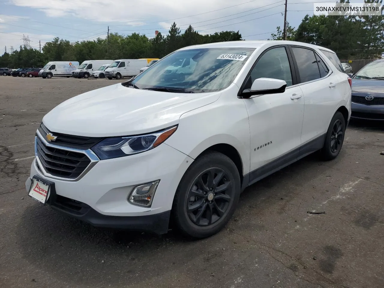 2021 Chevrolet Equinox Lt VIN: 3GNAXKEV1MS131198 Lot: 63143024