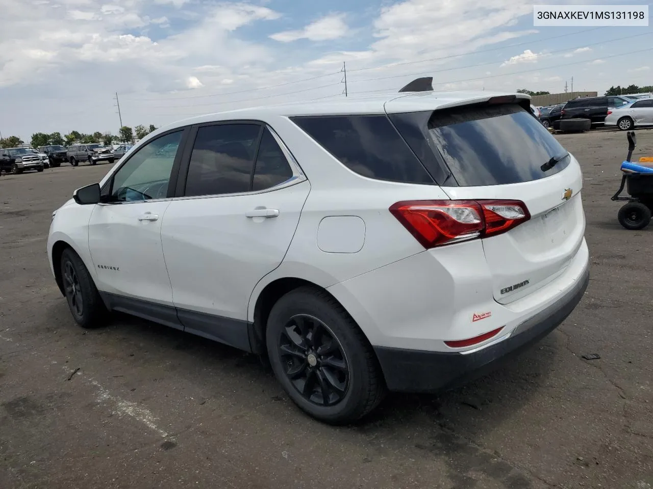 2021 Chevrolet Equinox Lt VIN: 3GNAXKEV1MS131198 Lot: 63143024