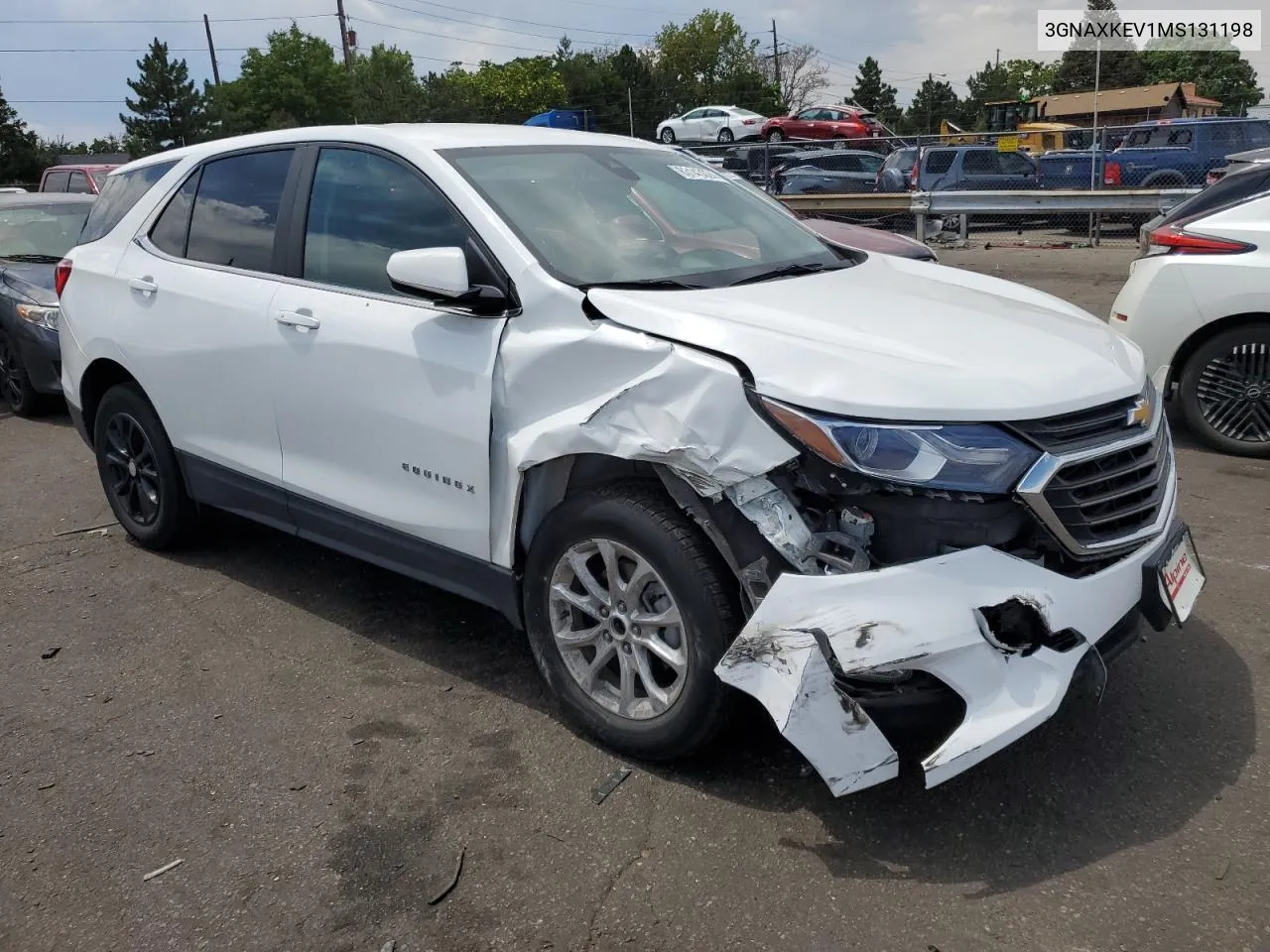 2021 Chevrolet Equinox Lt VIN: 3GNAXKEV1MS131198 Lot: 63143024