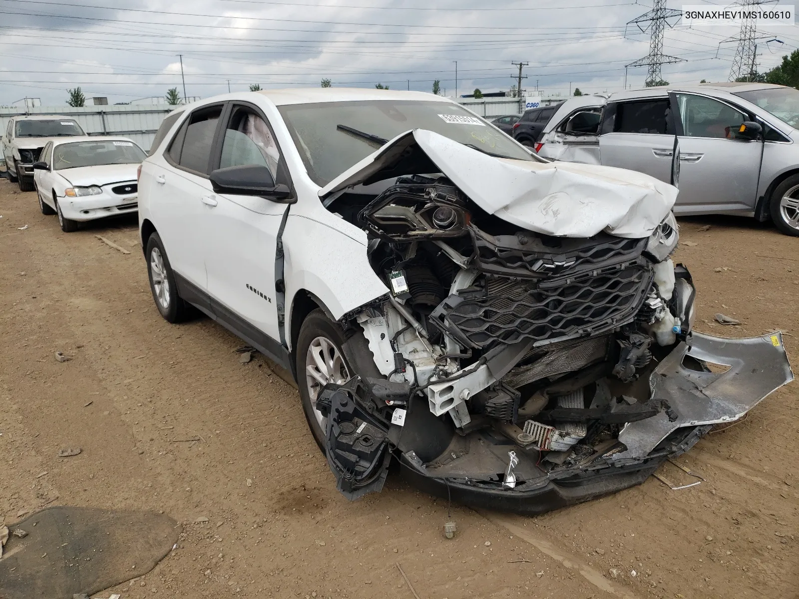 2021 Chevrolet Equinox Ls VIN: 3GNAXHEV1MS160610 Lot: 63915514