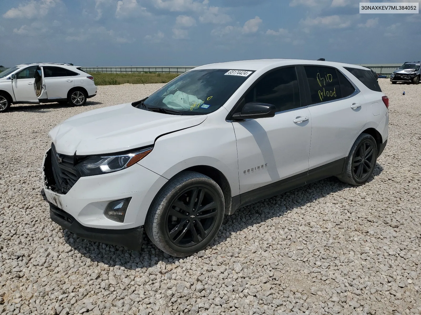 2021 Chevrolet Equinox Lt VIN: 3GNAXKEV7ML384052 Lot: 65174424