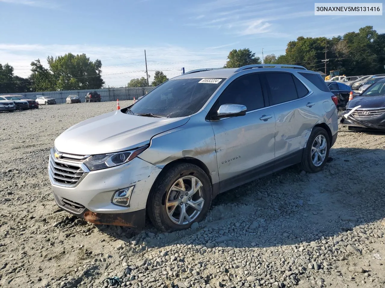 2021 Chevrolet Equinox Premier VIN: 3GNAXNEV5MS131416 Lot: 65832224