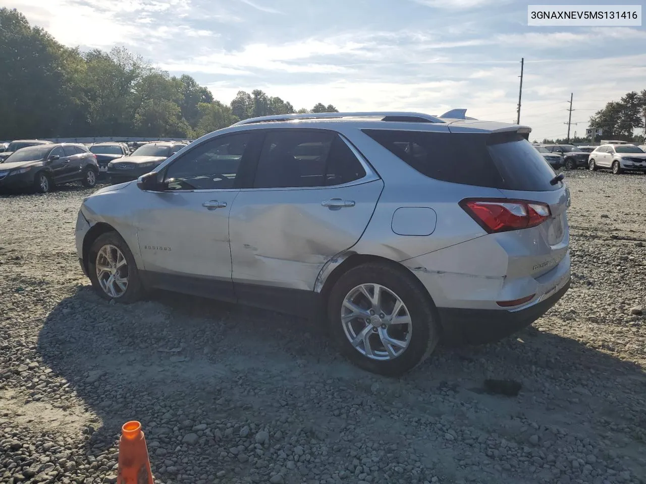 2021 Chevrolet Equinox Premier VIN: 3GNAXNEV5MS131416 Lot: 65832224