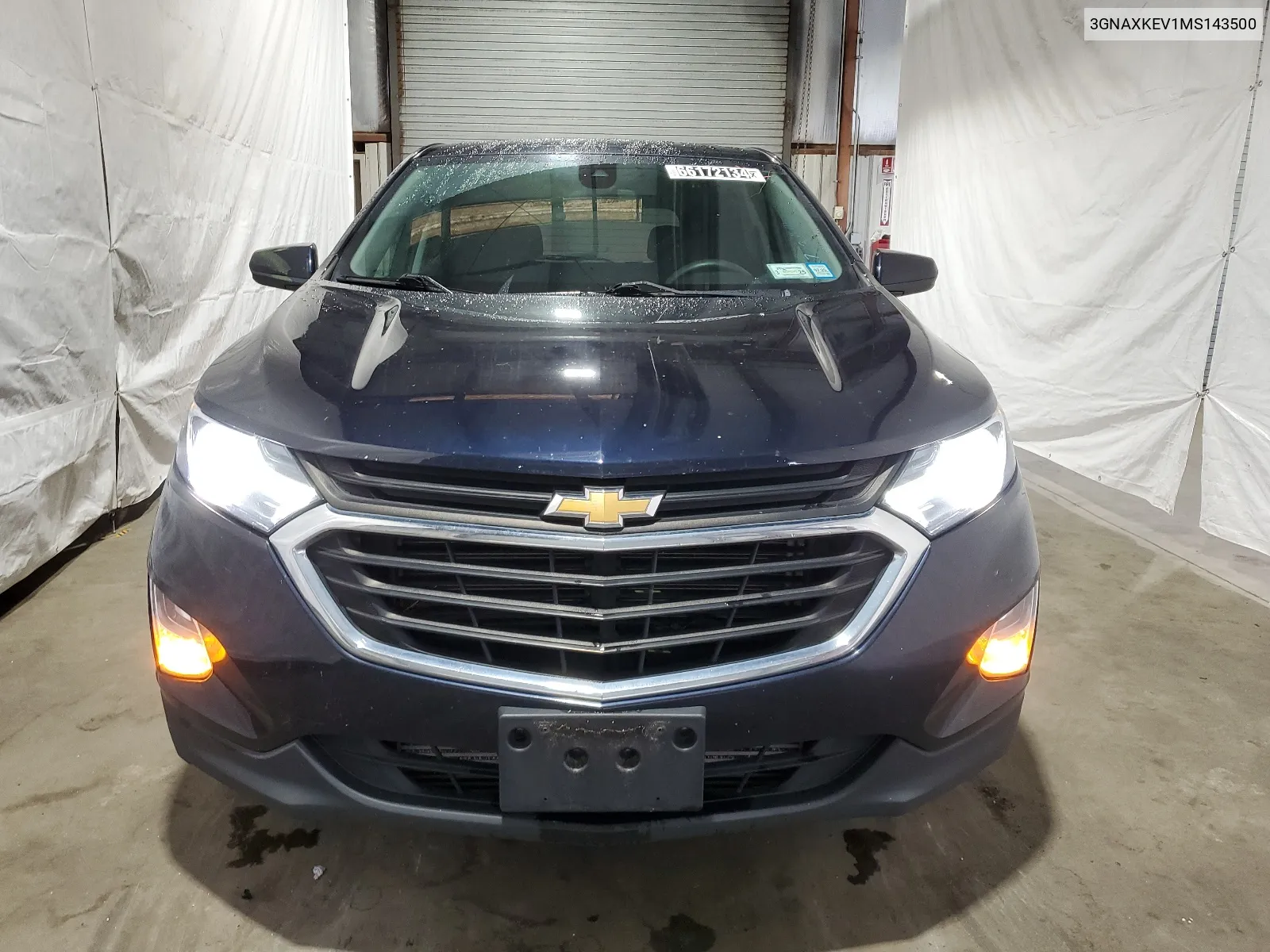 2021 Chevrolet Equinox Lt VIN: 3GNAXKEV1MS143500 Lot: 66172134