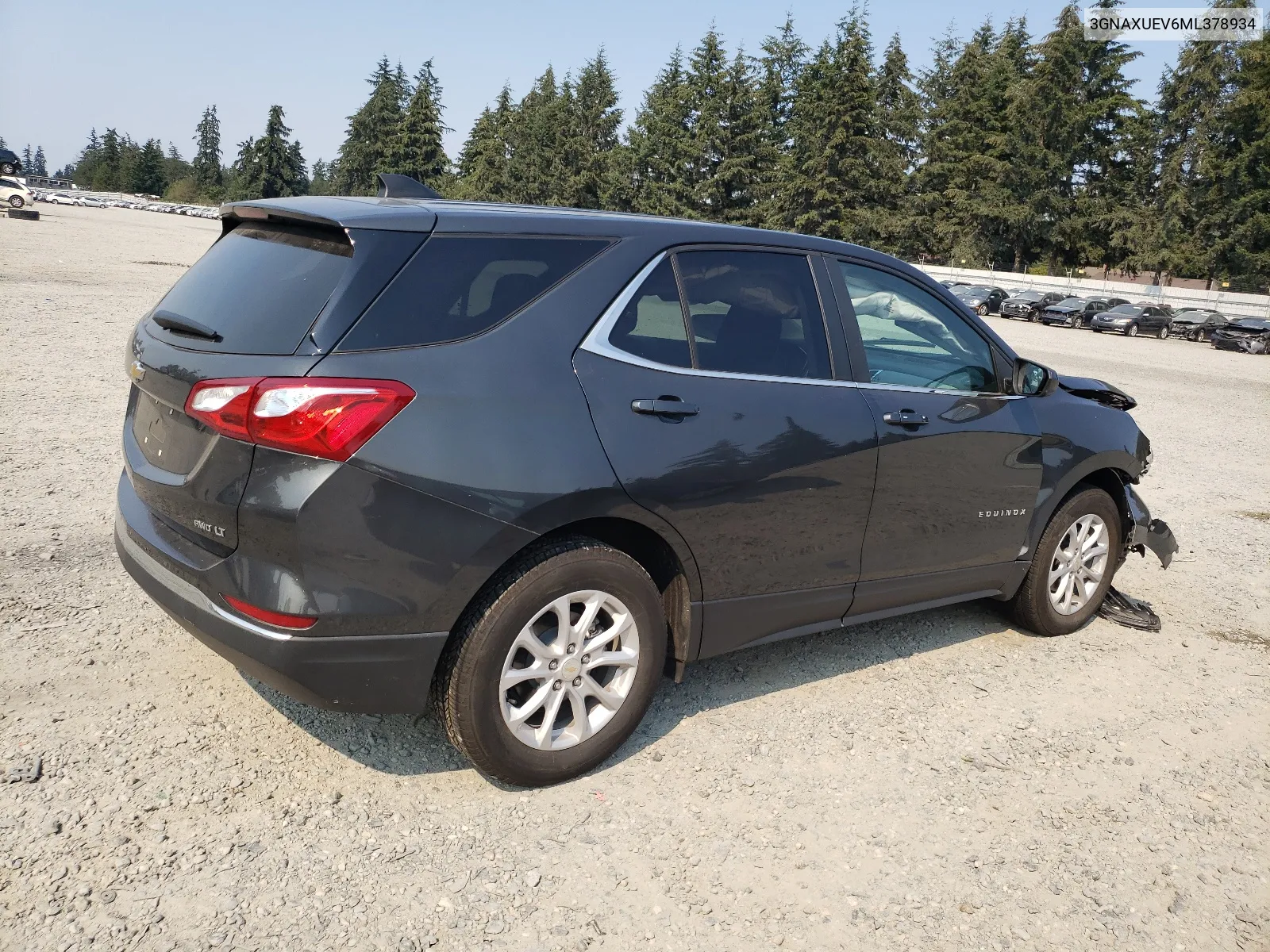 2021 Chevrolet Equinox Lt VIN: 3GNAXUEV6ML378934 Lot: 66223474