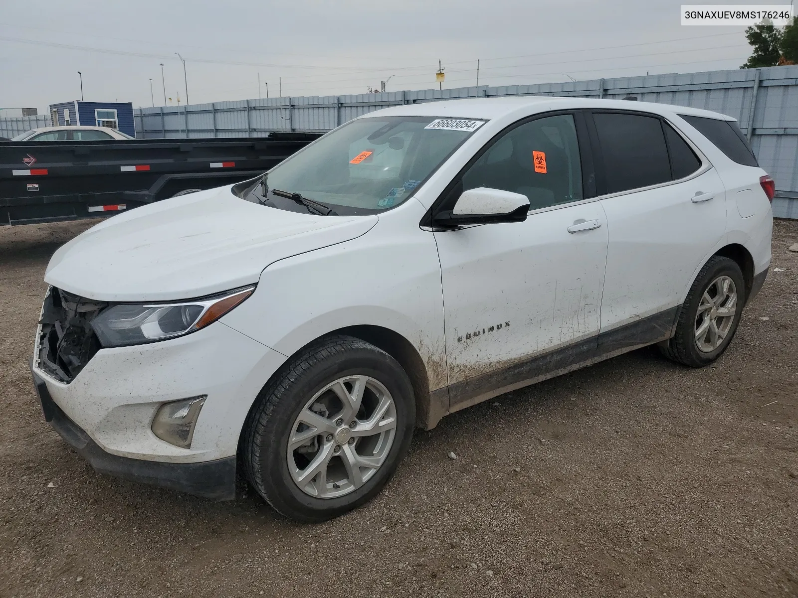 2021 Chevrolet Equinox Lt VIN: 3GNAXUEV8MS176246 Lot: 66603054