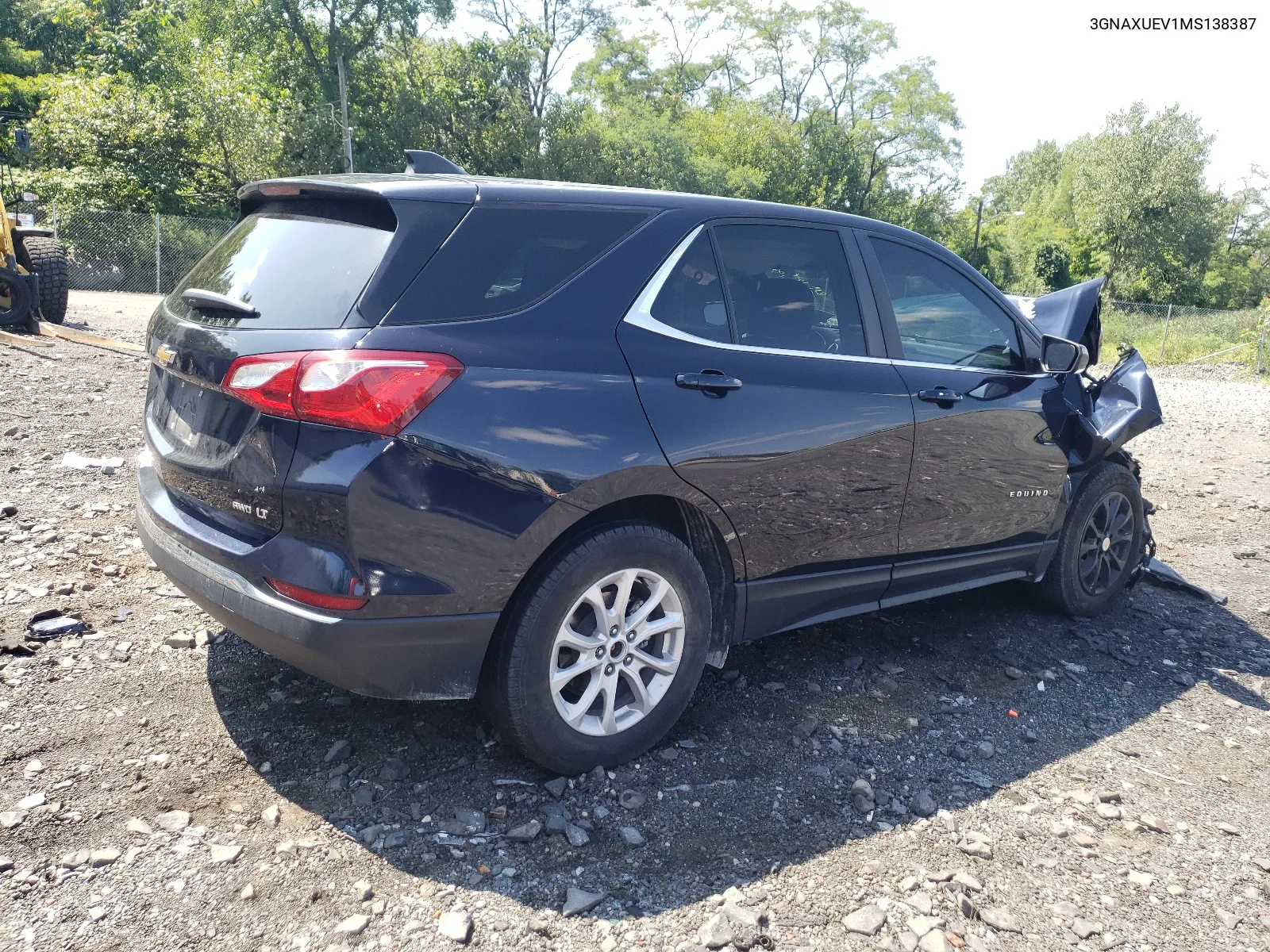 2021 Chevrolet Equinox Lt VIN: 3GNAXUEV1MS138387 Lot: 66669314