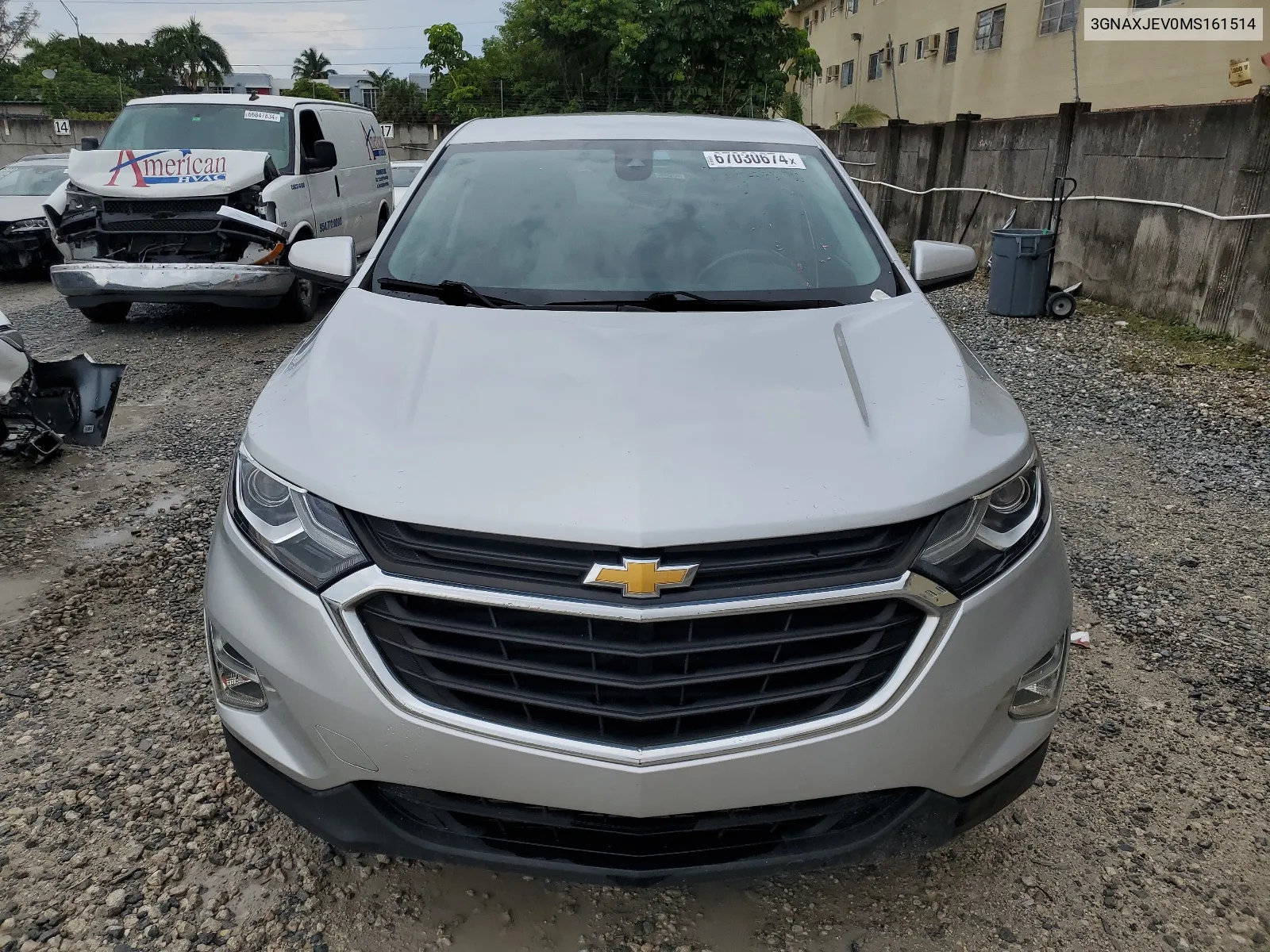 2021 Chevrolet Equinox Lt VIN: 3GNAXJEV0MS161514 Lot: 67030674