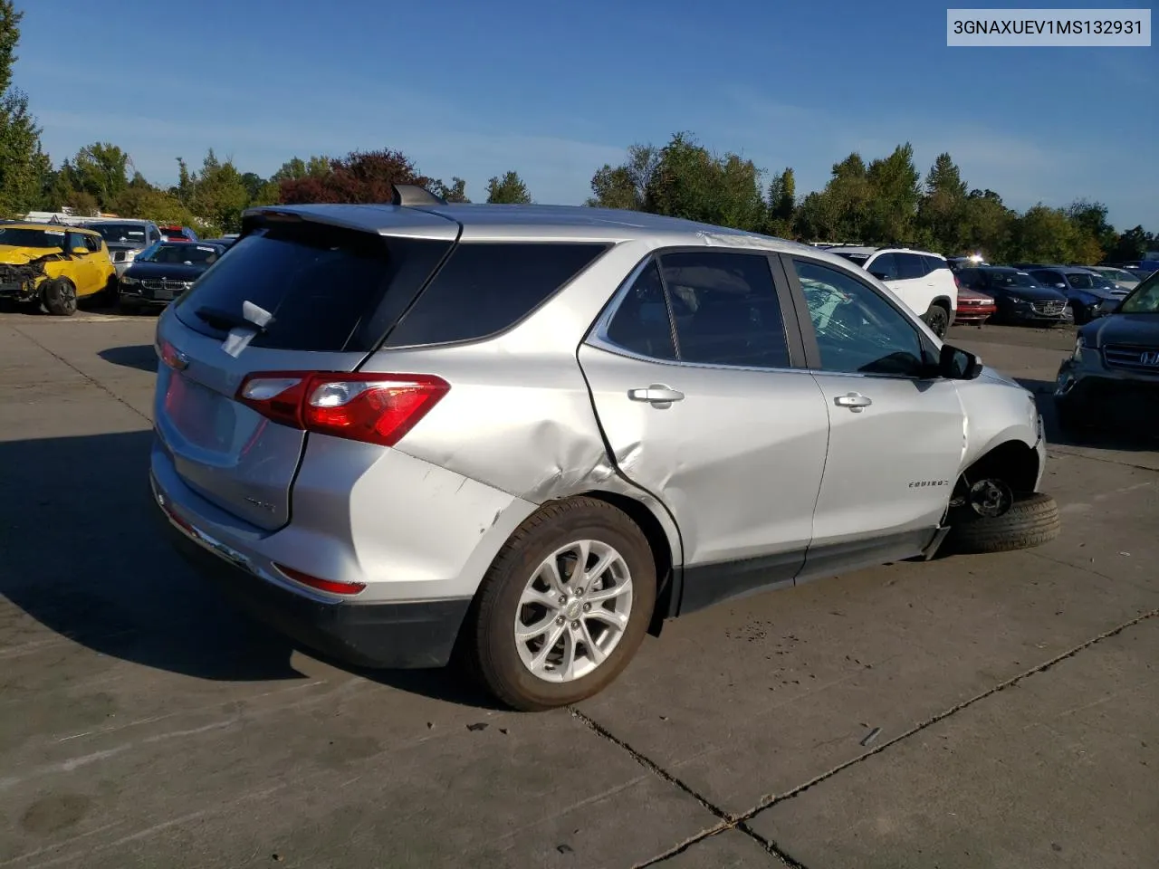 2021 Chevrolet Equinox Lt VIN: 3GNAXUEV1MS132931 Lot: 67555034