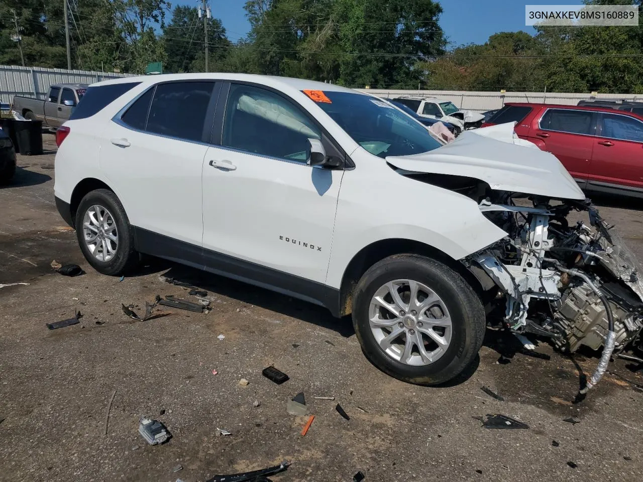 2021 Chevrolet Equinox Lt VIN: 3GNAXKEV8MS160889 Lot: 68146014