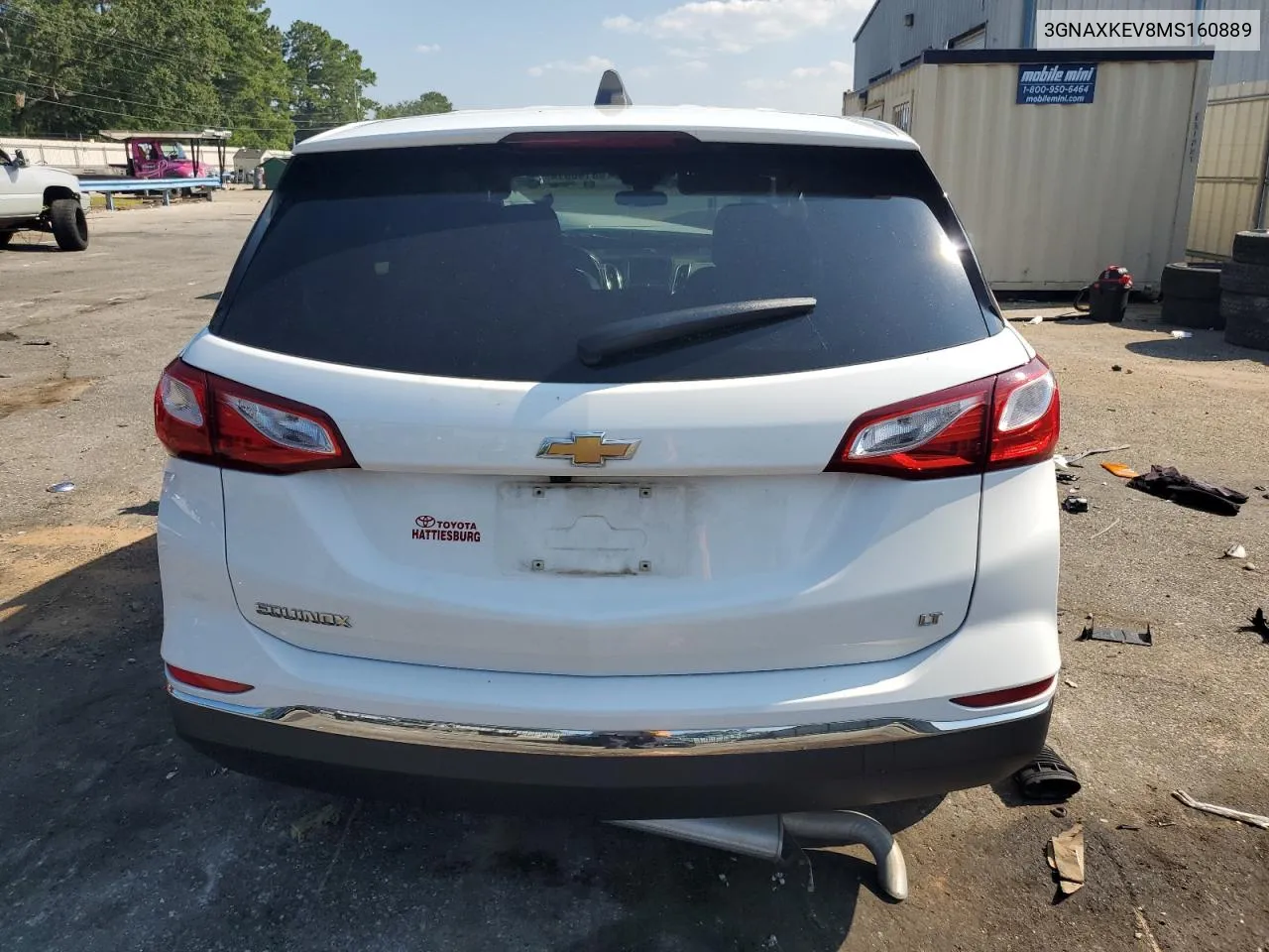 2021 Chevrolet Equinox Lt VIN: 3GNAXKEV8MS160889 Lot: 68146014