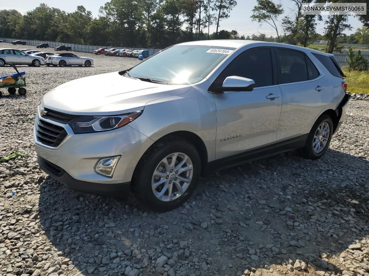 2021 Chevrolet Equinox Lt VIN: 3GNAXKEV6MS160065 Lot: 68634164