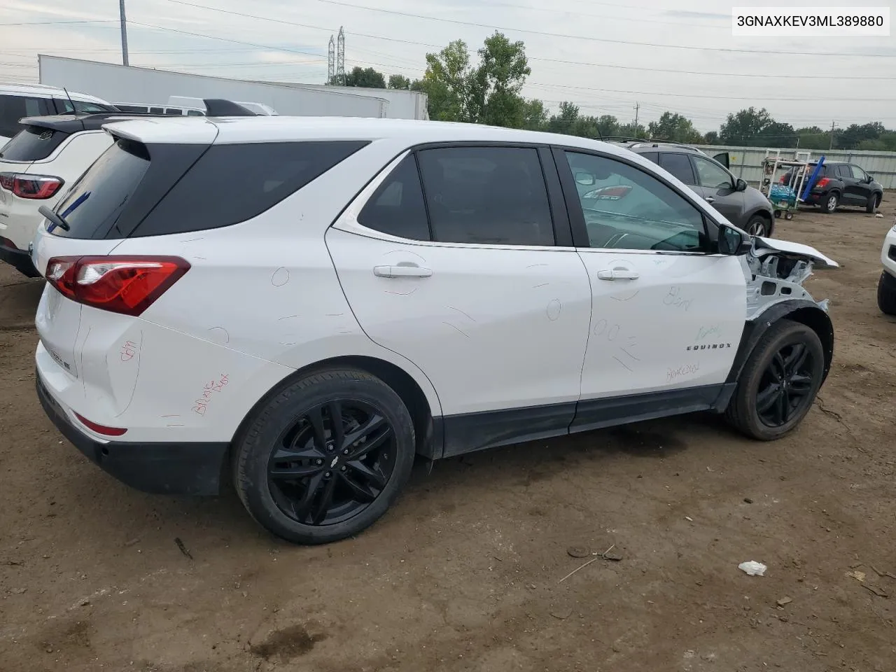 2021 Chevrolet Equinox Lt VIN: 3GNAXKEV3ML389880 Lot: 68844874