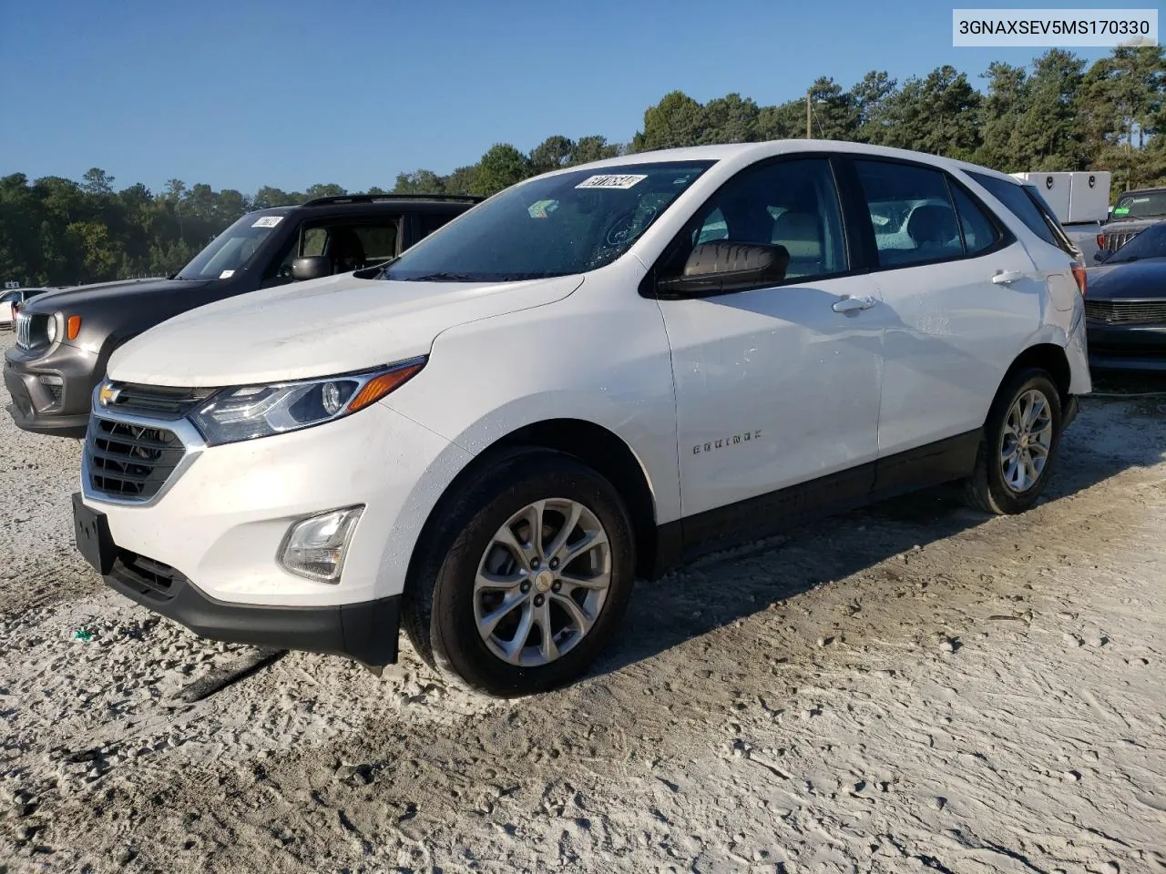 2021 Chevrolet Equinox Ls VIN: 3GNAXSEV5MS170330 Lot: 69116544