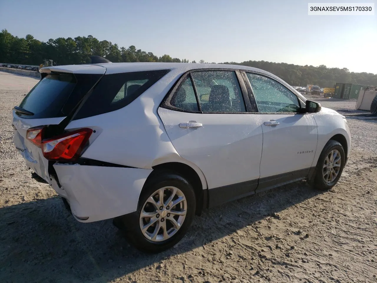 2021 Chevrolet Equinox Ls VIN: 3GNAXSEV5MS170330 Lot: 69116544