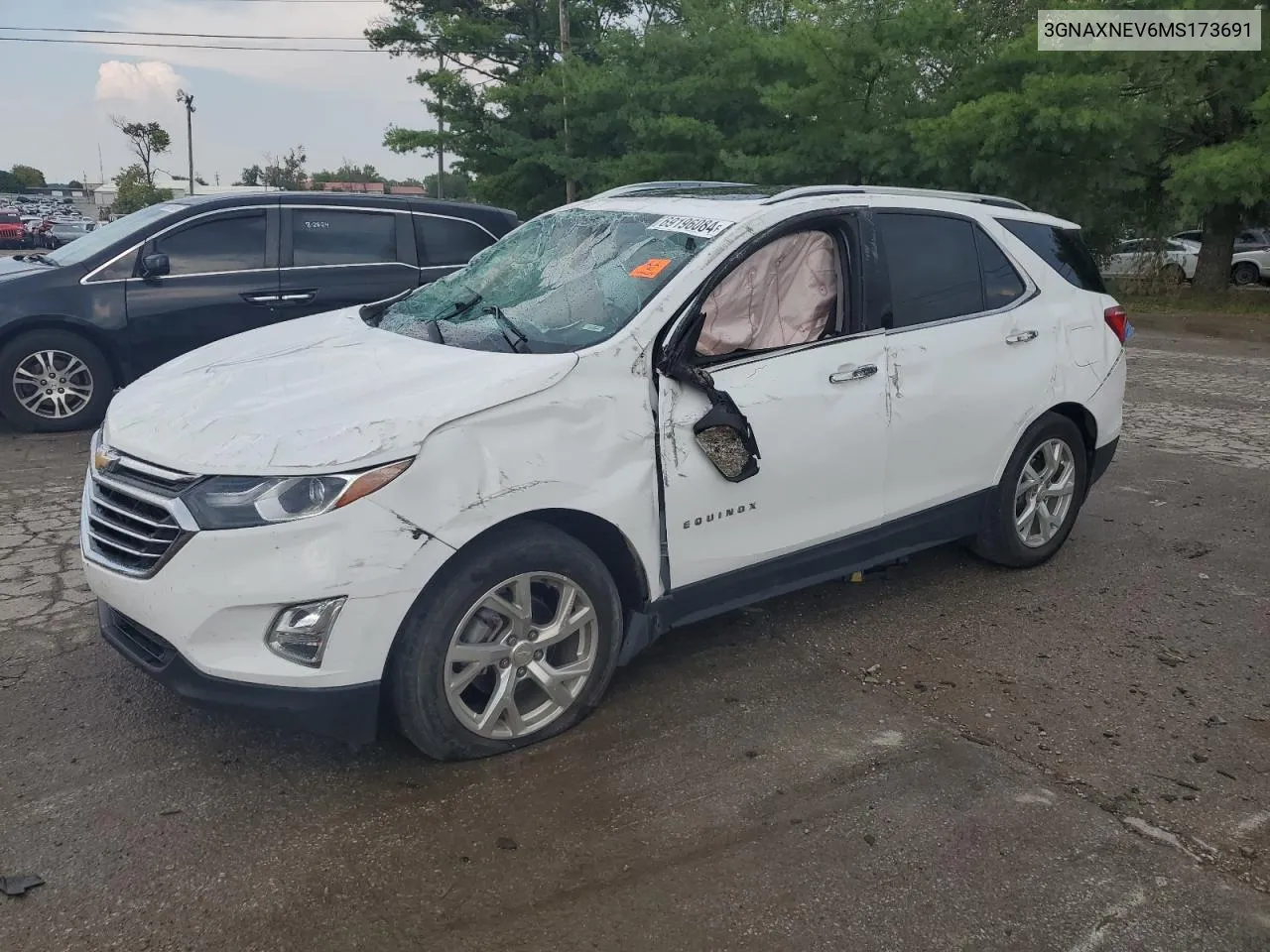 2021 Chevrolet Equinox Premier VIN: 3GNAXNEV6MS173691 Lot: 69196084