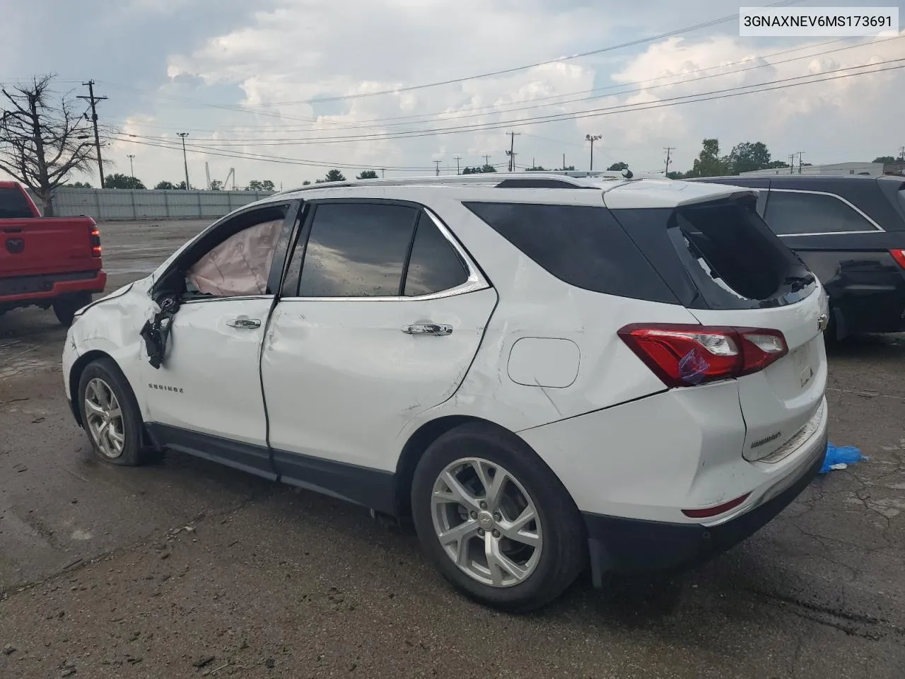 2021 Chevrolet Equinox Premier VIN: 3GNAXNEV6MS173691 Lot: 69196084