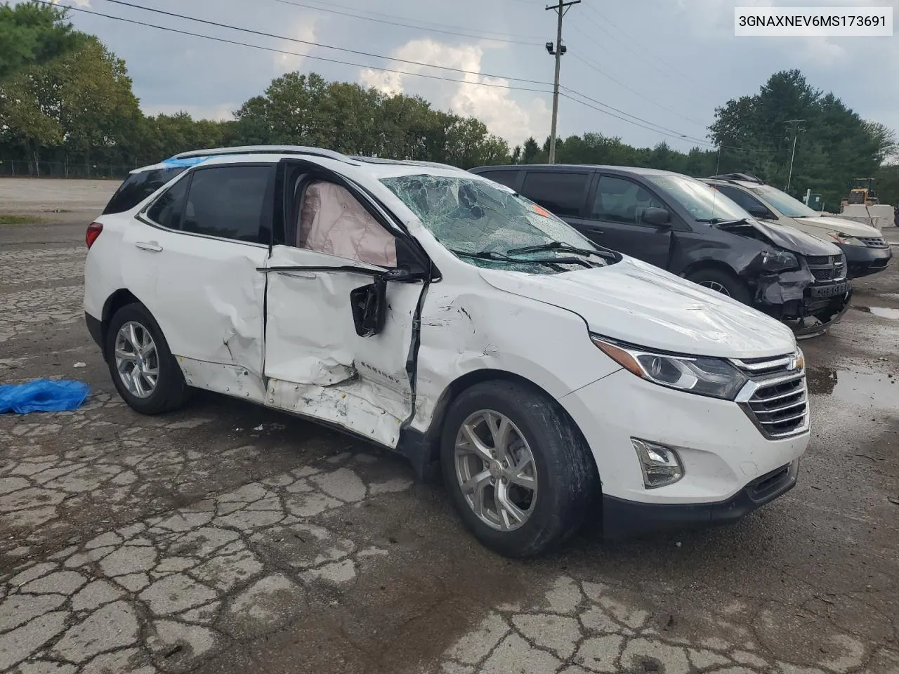 2021 Chevrolet Equinox Premier VIN: 3GNAXNEV6MS173691 Lot: 69196084