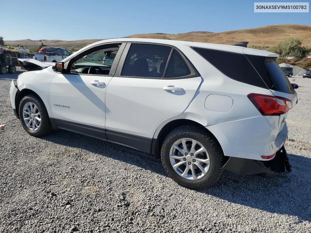 2021 Chevrolet Equinox Ls VIN: 3GNAXSEV9MS100782 Lot: 69236314