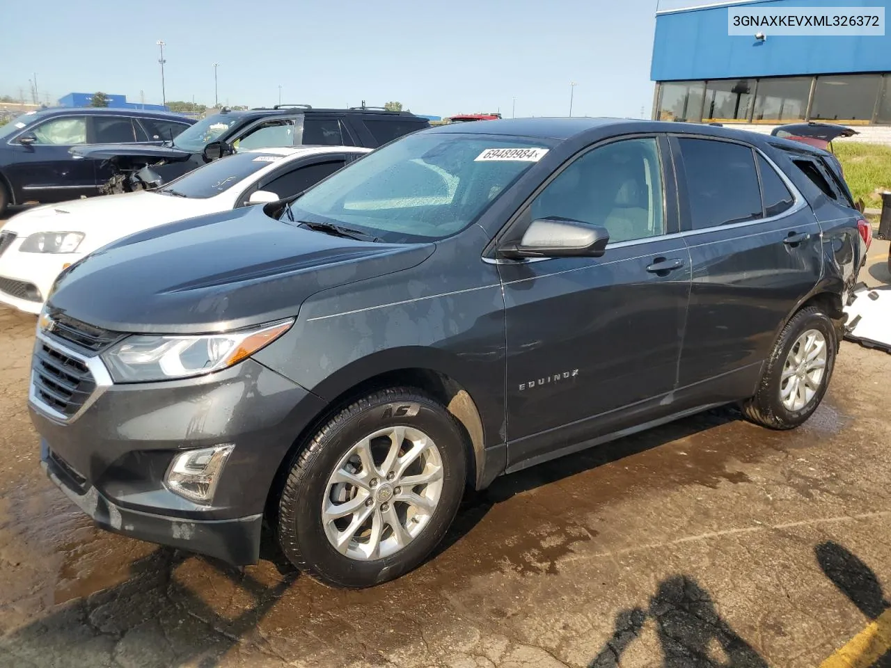 2021 Chevrolet Equinox Lt VIN: 3GNAXKEVXML326372 Lot: 69489984