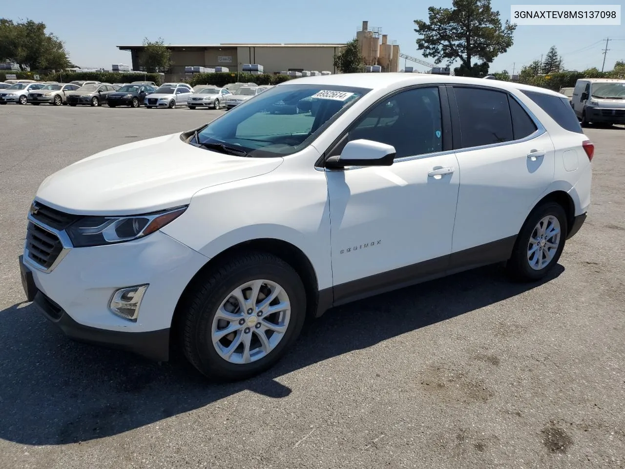 2021 Chevrolet Equinox Lt VIN: 3GNAXTEV8MS137098 Lot: 69525614