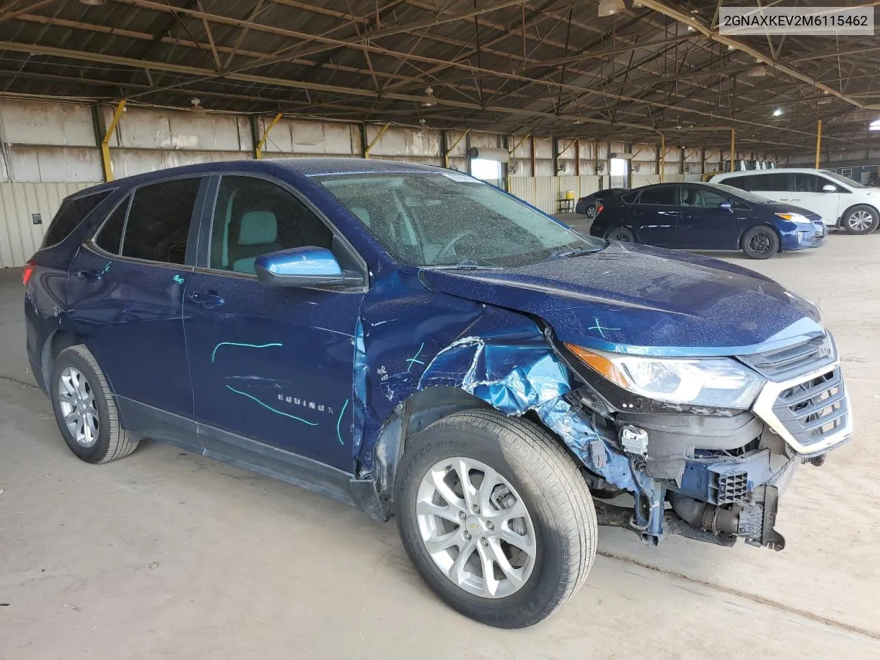 2021 Chevrolet Equinox Lt VIN: 2GNAXKEV2M6115462 Lot: 69656974