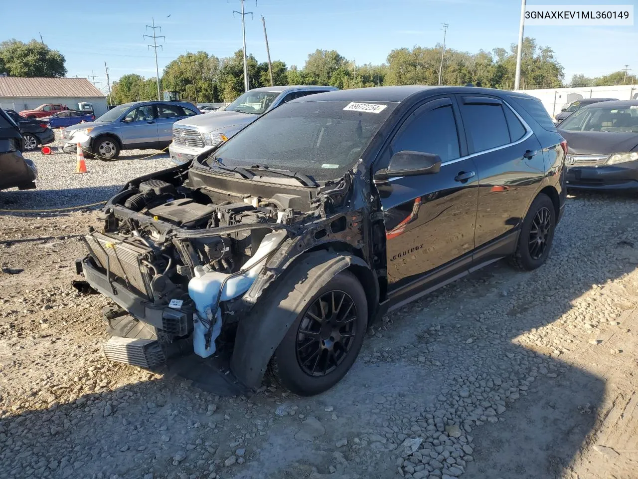 2021 Chevrolet Equinox Lt VIN: 3GNAXKEV1ML360149 Lot: 69672254