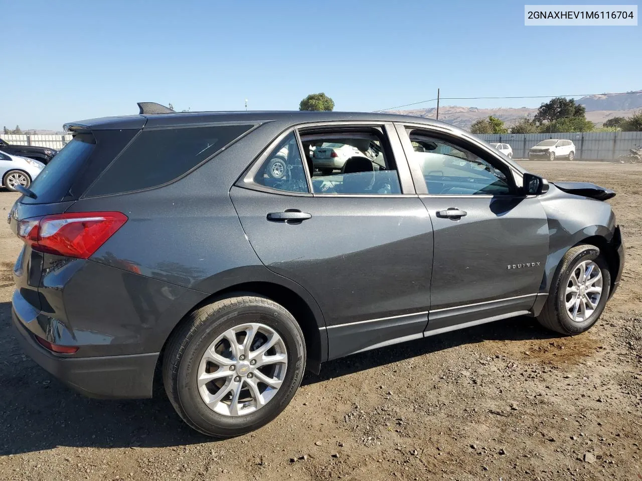 2021 Chevrolet Equinox Ls VIN: 2GNAXHEV1M6116704 Lot: 69991264