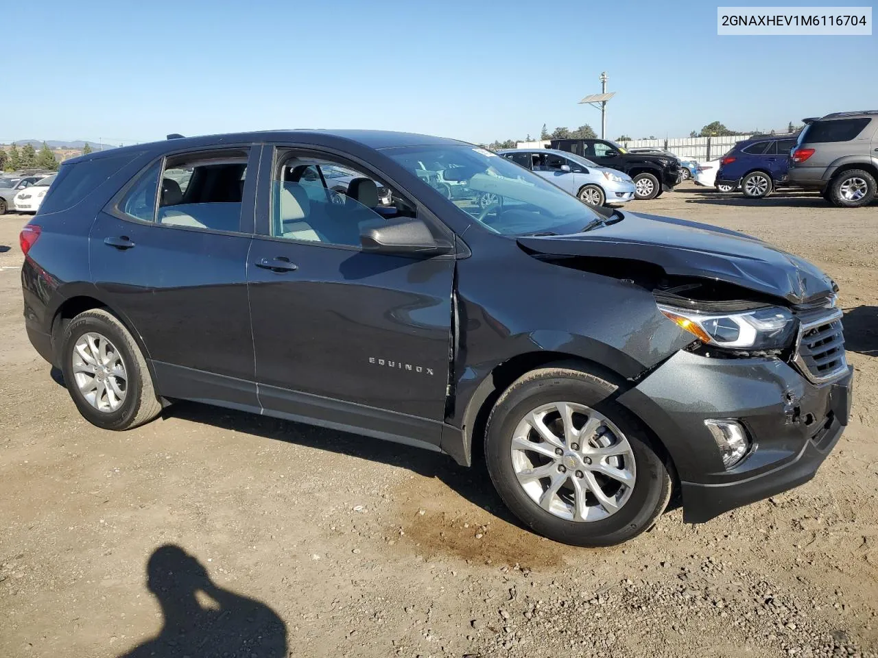 2021 Chevrolet Equinox Ls VIN: 2GNAXHEV1M6116704 Lot: 69991264