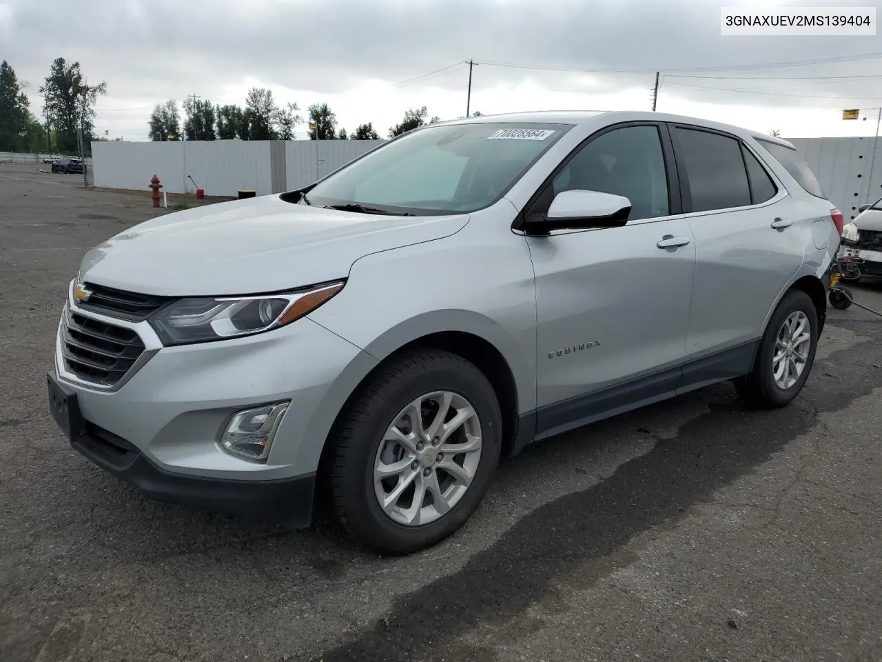 2021 Chevrolet Equinox Lt VIN: 3GNAXUEV2MS139404 Lot: 70028564