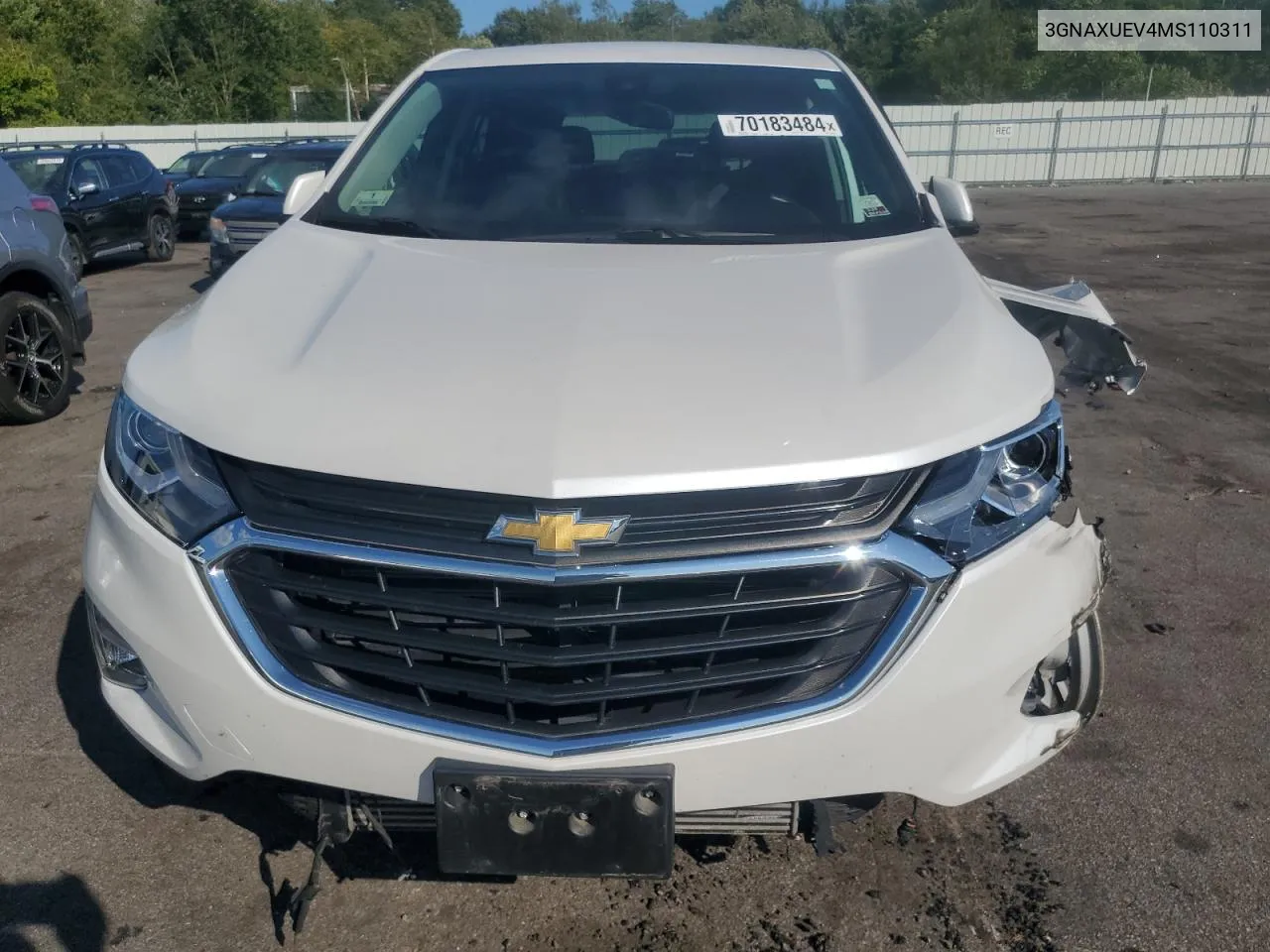 2021 Chevrolet Equinox Lt VIN: 3GNAXUEV4MS110311 Lot: 70183484