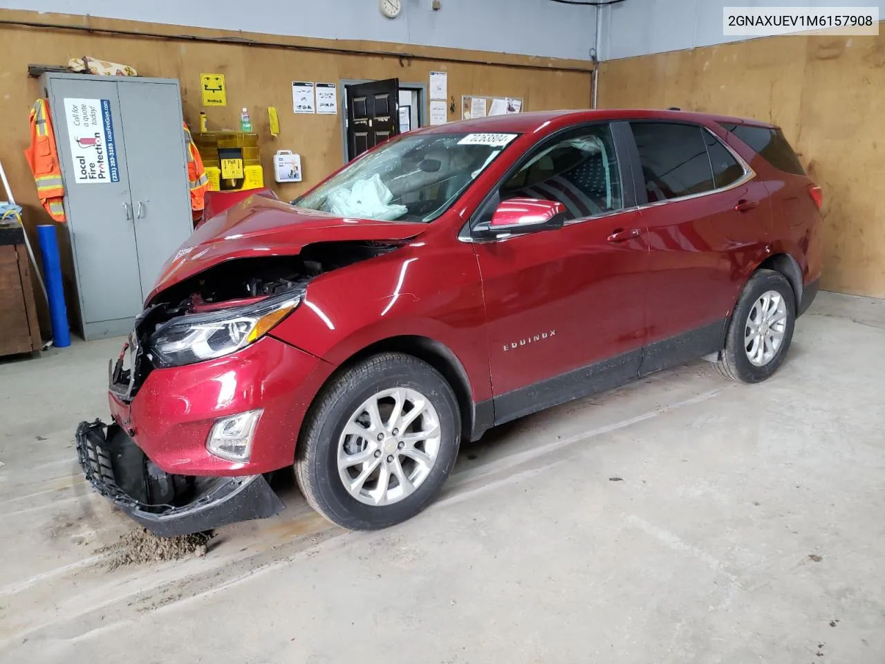 2021 Chevrolet Equinox Lt VIN: 2GNAXUEV1M6157908 Lot: 70263804