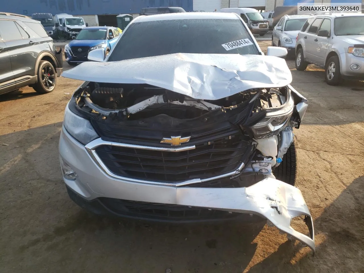 2021 Chevrolet Equinox Lt VIN: 3GNAXKEV3ML393640 Lot: 70488414