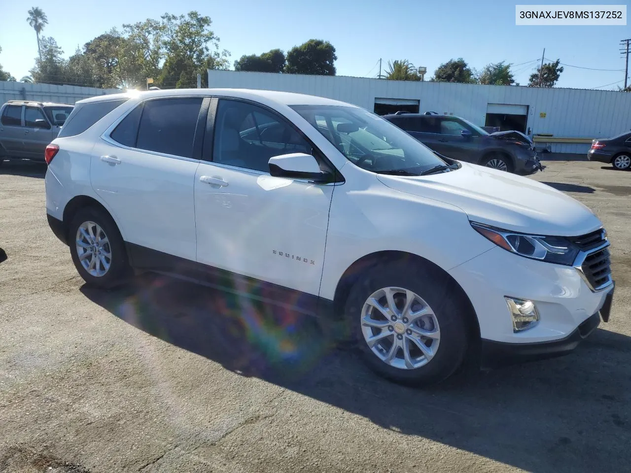 2021 Chevrolet Equinox Lt VIN: 3GNAXJEV8MS137252 Lot: 70686794