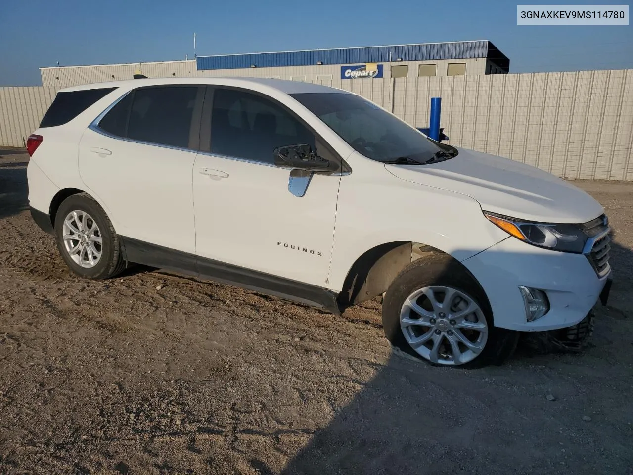 2021 Chevrolet Equinox Lt VIN: 3GNAXKEV9MS114780 Lot: 70708804