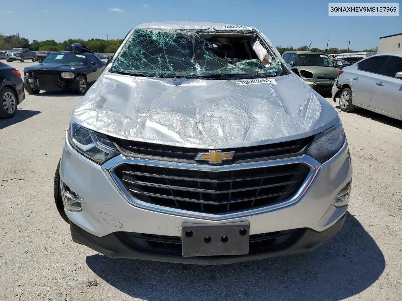 2021 Chevrolet Equinox Ls VIN: 3GNAXHEV9MS157969 Lot: 70853254