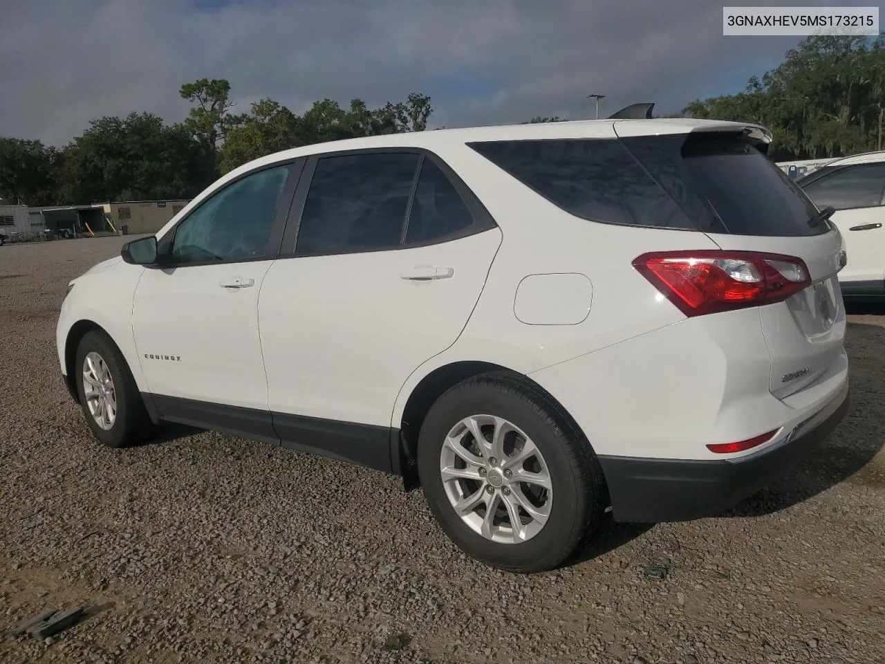 2021 Chevrolet Equinox Ls VIN: 3GNAXHEV5MS173215 Lot: 70958664