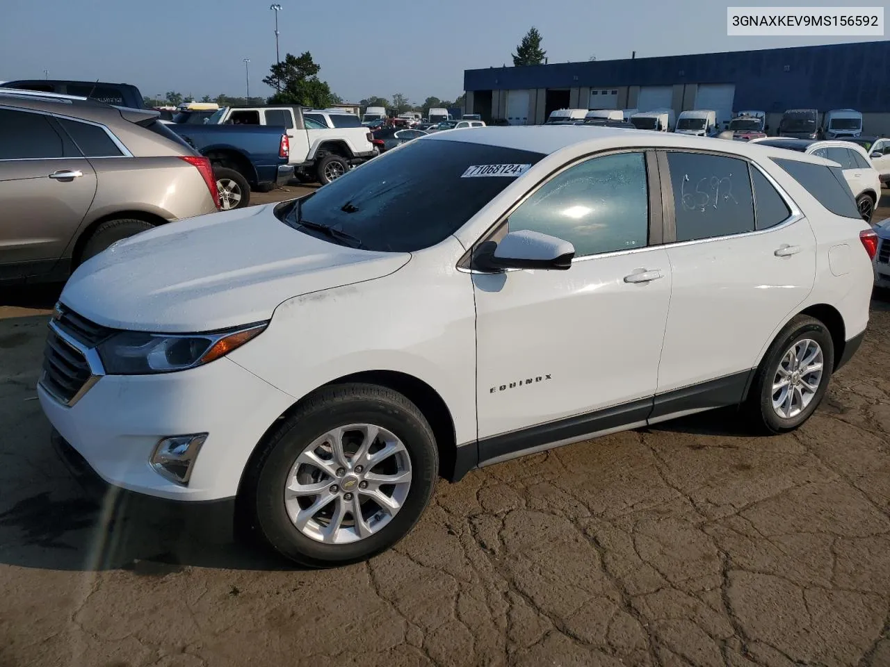 2021 Chevrolet Equinox Lt VIN: 3GNAXKEV9MS156592 Lot: 71068124