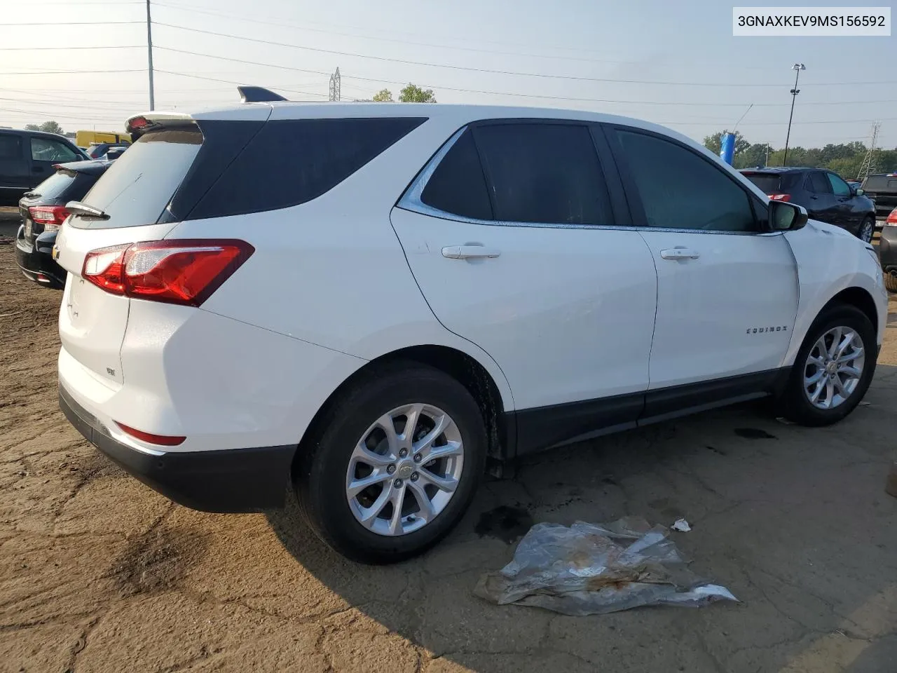 2021 Chevrolet Equinox Lt VIN: 3GNAXKEV9MS156592 Lot: 71068124