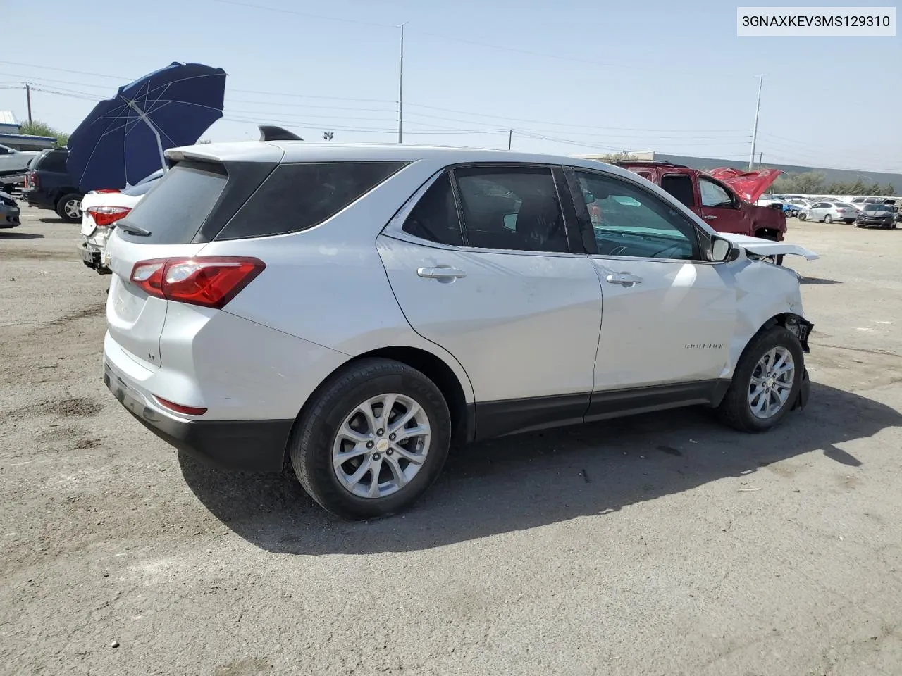 2021 Chevrolet Equinox Lt VIN: 3GNAXKEV3MS129310 Lot: 71453874