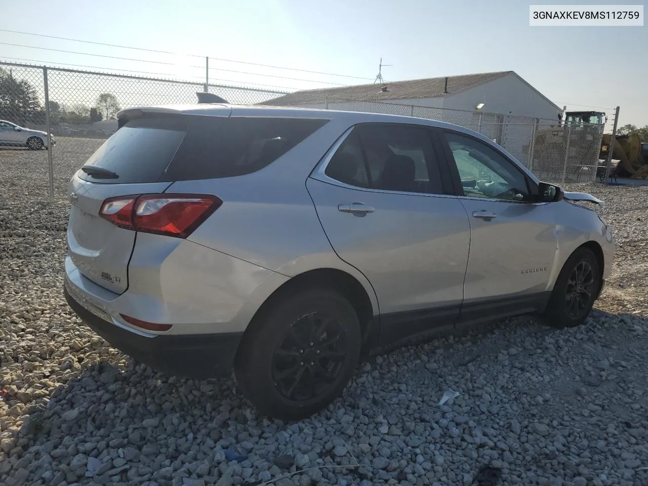 2021 Chevrolet Equinox Lt VIN: 3GNAXKEV8MS112759 Lot: 71479114