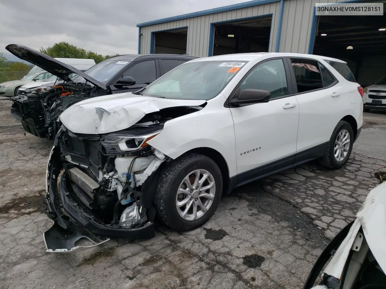 2021 Chevrolet Equinox Ls VIN: 3GNAXHEV0MS128151 Lot: 72041894