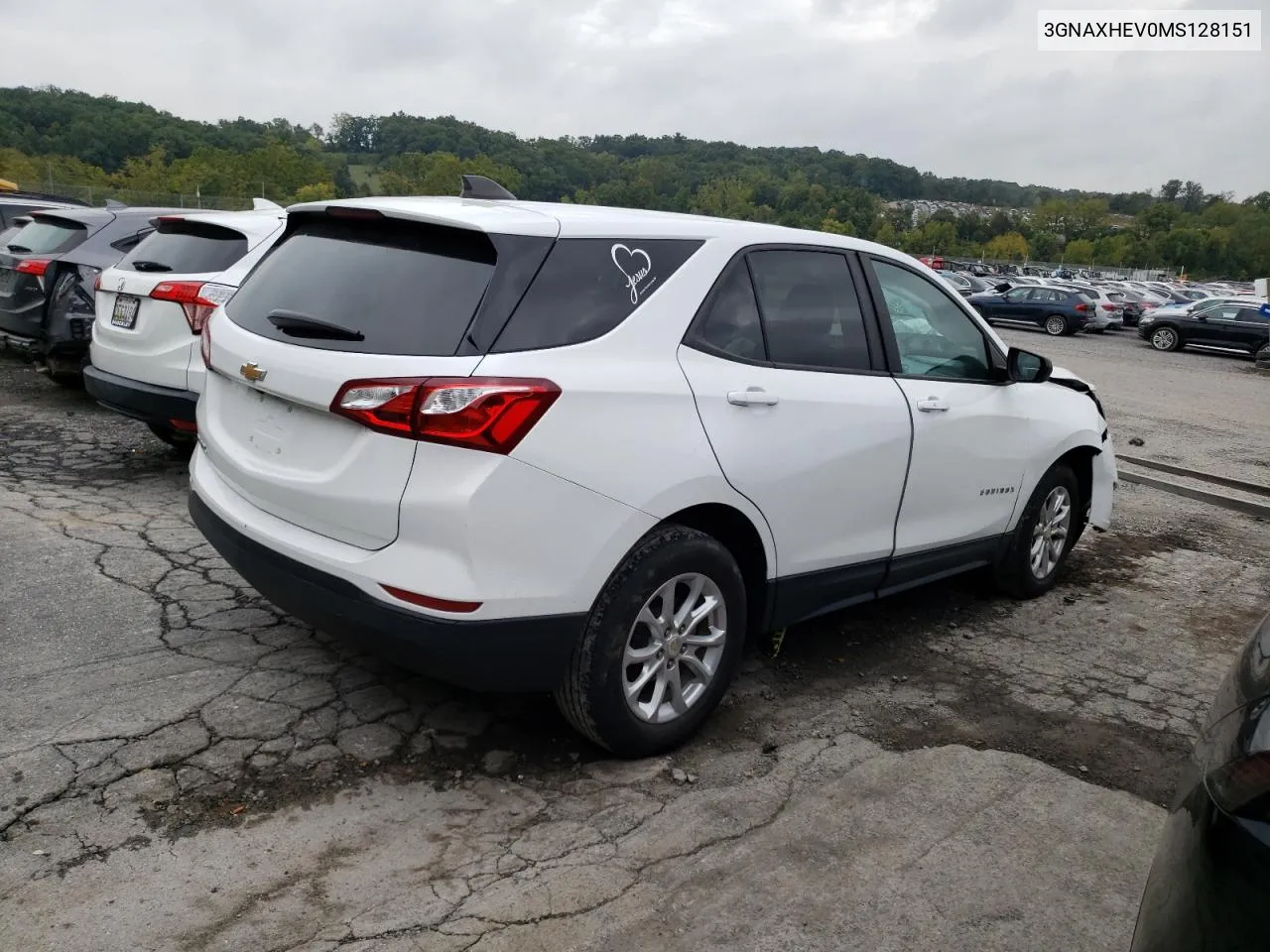 2021 Chevrolet Equinox Ls VIN: 3GNAXHEV0MS128151 Lot: 72041894