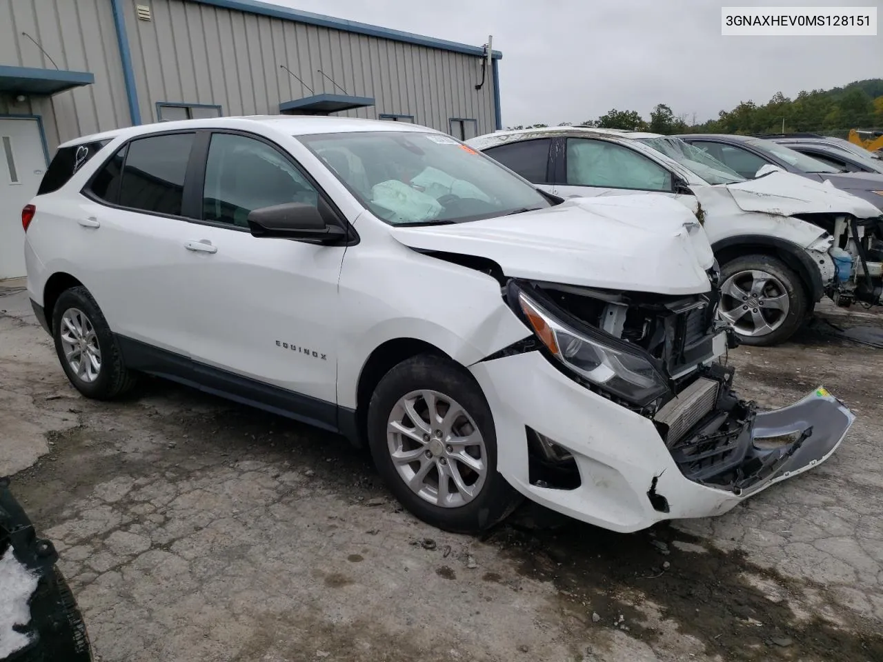 2021 Chevrolet Equinox Ls VIN: 3GNAXHEV0MS128151 Lot: 72041894