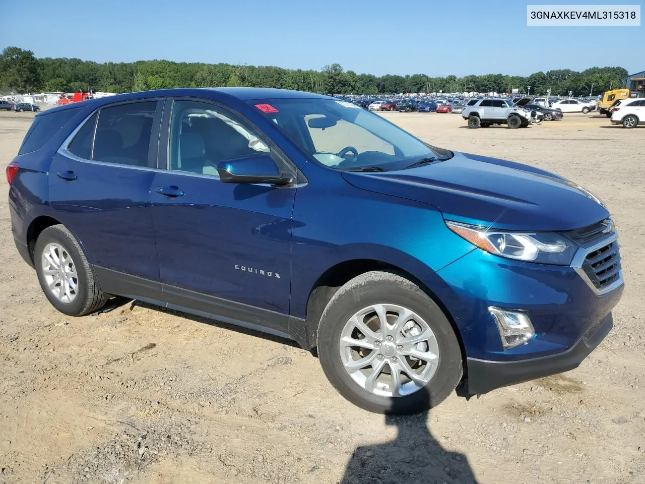 2021 Chevrolet Equinox Lt VIN: 3GNAXKEV4ML315318 Lot: 72111434