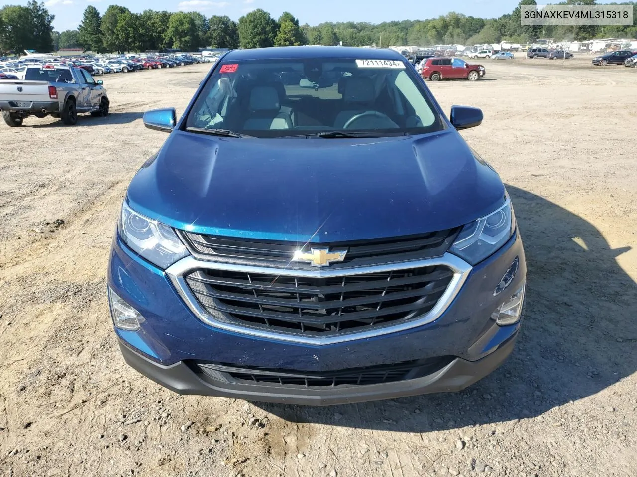 2021 Chevrolet Equinox Lt VIN: 3GNAXKEV4ML315318 Lot: 72111434