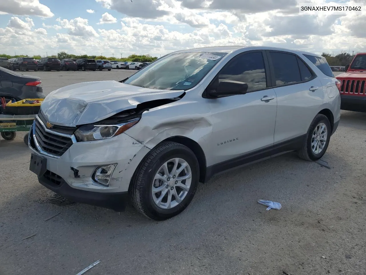 2021 Chevrolet Equinox Ls VIN: 3GNAXHEV7MS170462 Lot: 72277334