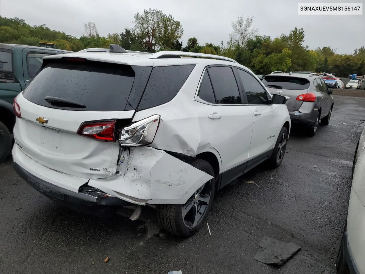 2021 Chevrolet Equinox Lt VIN: 3GNAXUEV5MS156147 Lot: 72383164