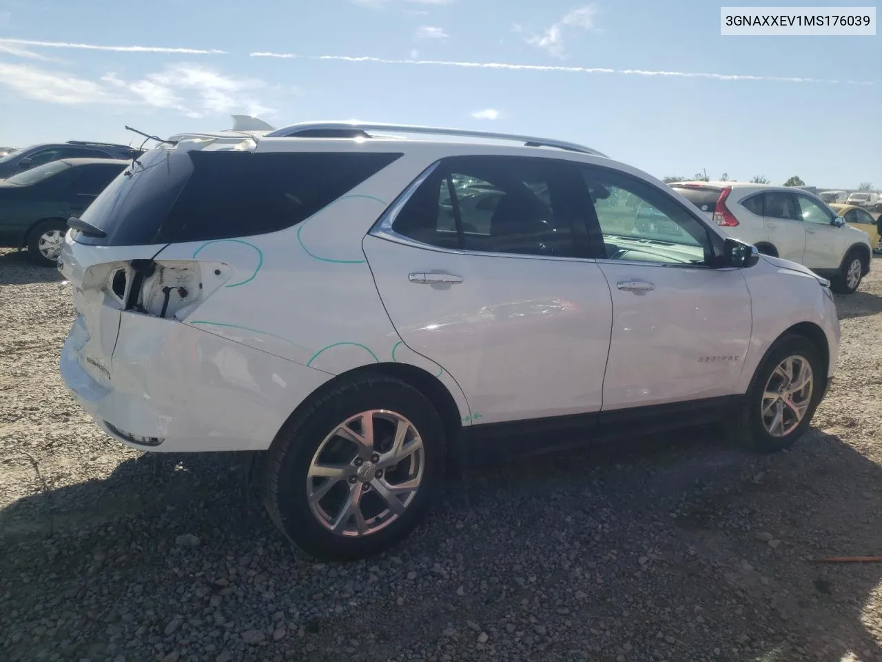 2021 Chevrolet Equinox Premier VIN: 3GNAXXEV1MS176039 Lot: 72386034